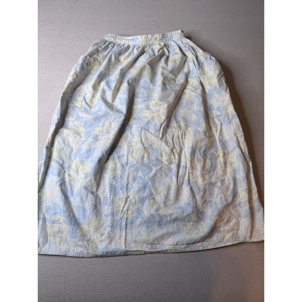 Vintage 80s/90s College Town Floral Midi Skirt Cottagecore Prairie Pocket XS - Picture 2 of 11